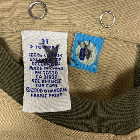 Vintage Gymboree space monkey tan olive green bodysuit short sleeve tee htf 3t - Picture 6 of 8